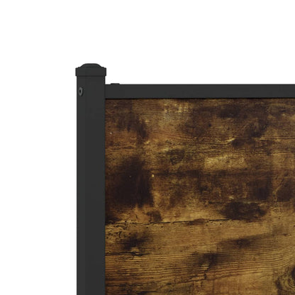 Metal Bed Frame without Mattress Smoked Oak 90x200 cm