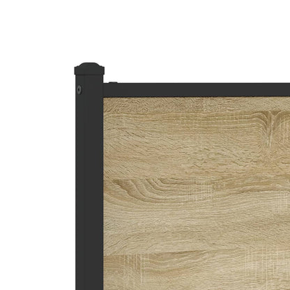 Metal Bed Frame without Mattress Sonoma Oak 75x190 cm Small Single