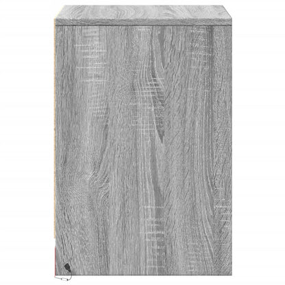 Bedside Cabinet with LED Lights Grey Sonoma Engineered Wood