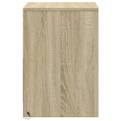 Bedside Cabinet with LED Lights Sonoma Oak Engineered Wood