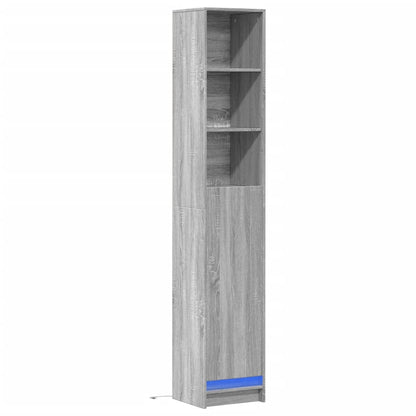 Sideboard with LED Grey Sonoma 36x32.5x200 cm Engineered Wood
