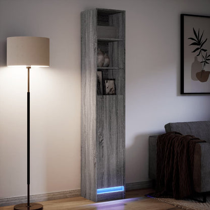 Sideboard with LED Grey Sonoma 36x32.5x200 cm Engineered Wood
