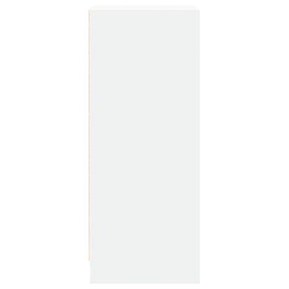 Sideboard with LED White 42.5x34x85 cm Engineered Wood