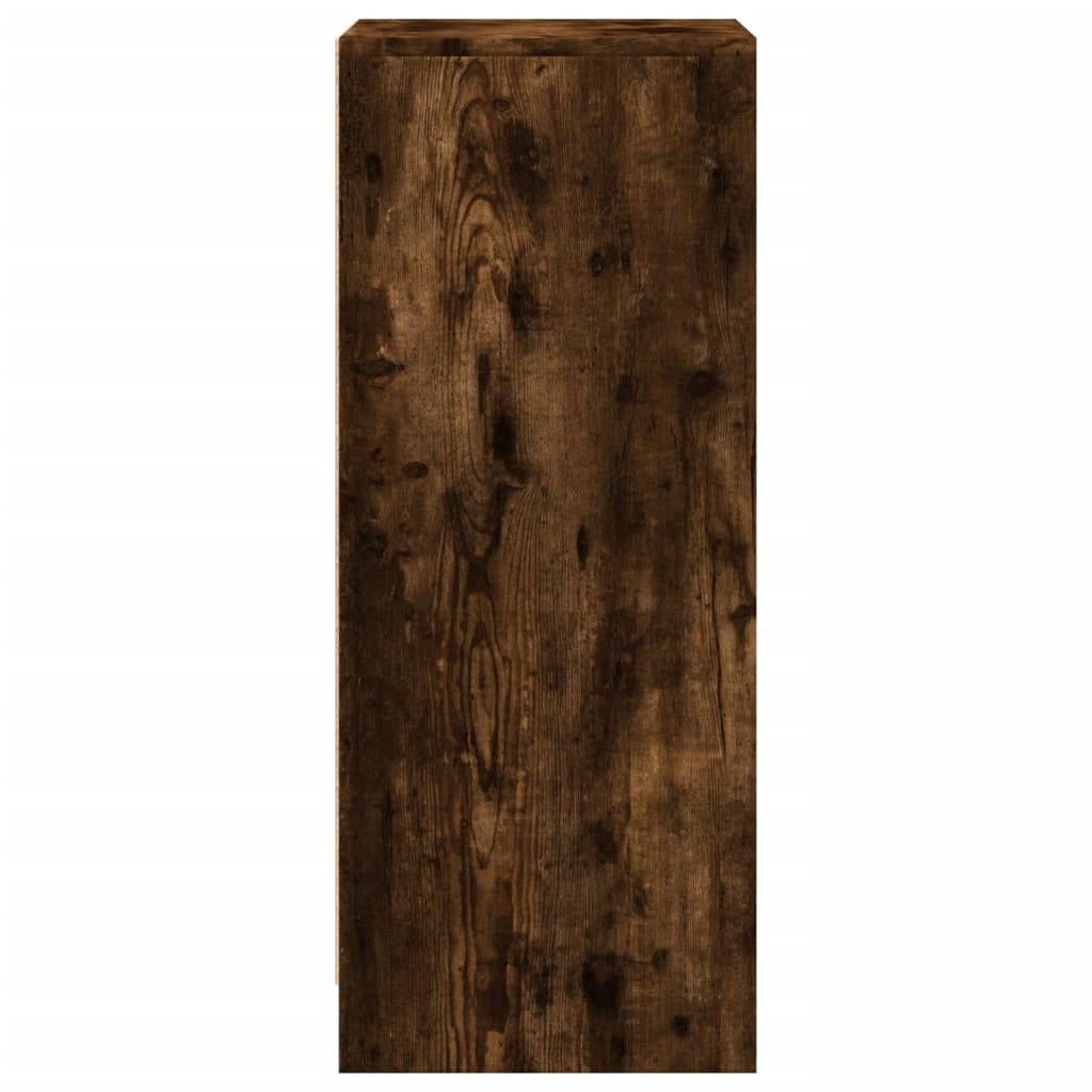 Sideboard with LED Smoked Oak 42.5x34x85 cm Engineered Wood