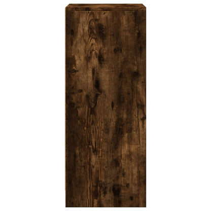 Sideboard with LED Smoked Oak 42.5x34x85 cm Engineered Wood
