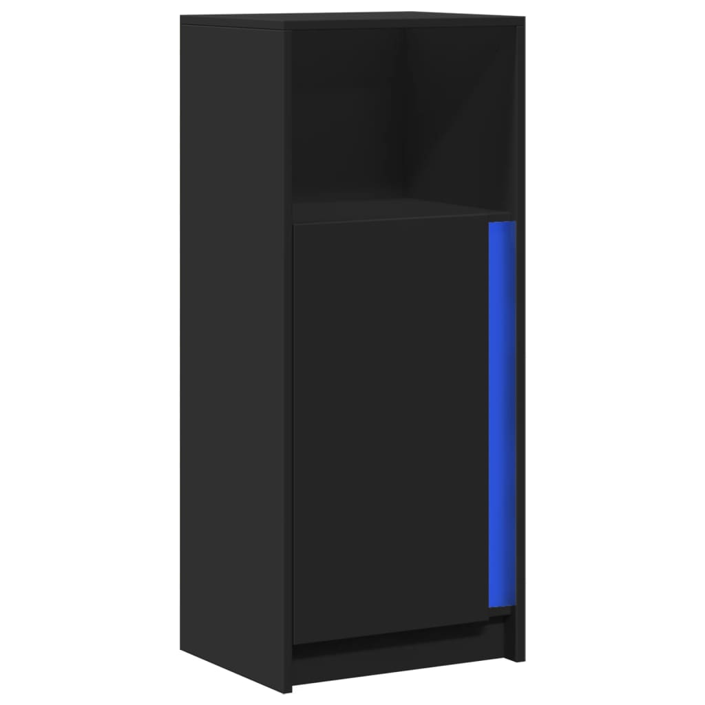 Sideboard with LED Black 42.5x34x100 cm Engineered Wood