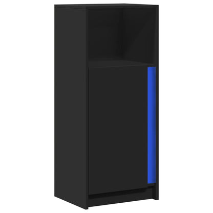 Sideboard with LED Black 42.5x34x100 cm Engineered Wood