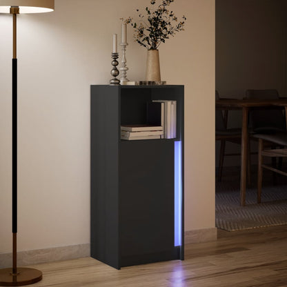 Sideboard with LED Black 42.5x34x100 cm Engineered Wood