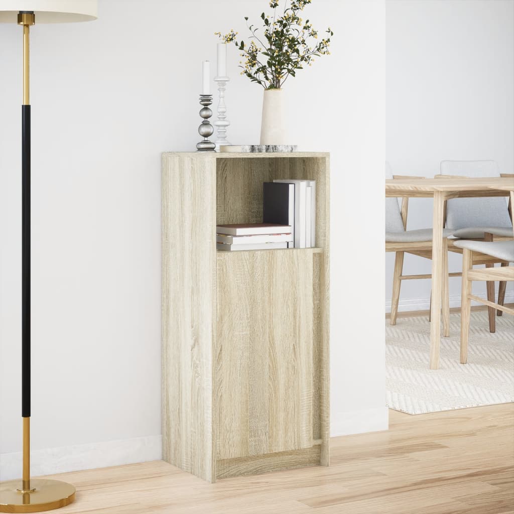 Sideboard with LED Sonoma Oak 42.5x34x100 cm Engineered Wood