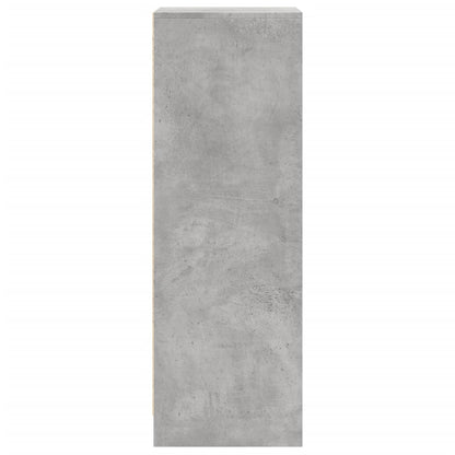 Sideboard with LED Concrete Grey 42.5x34x100 cm Engineered Wood