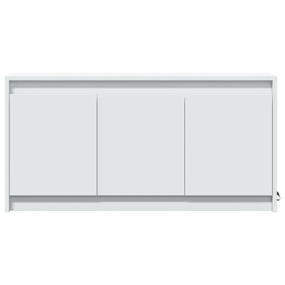TV Cabinet with LED White 100x34x50 cm Engineered Wood