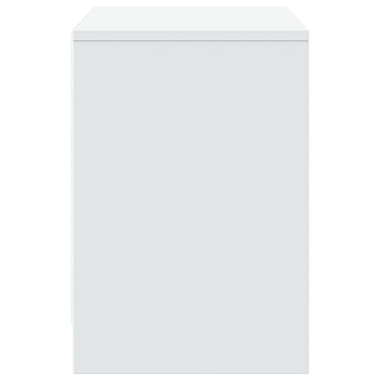 TV Cabinet with LED White 100x34x50 cm Engineered Wood