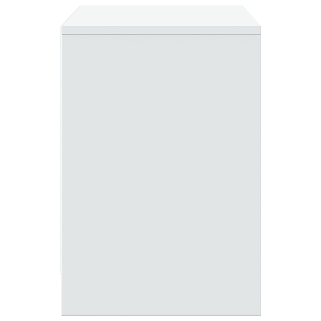 TV Cabinet with LED White 100x34x50 cm Engineered Wood