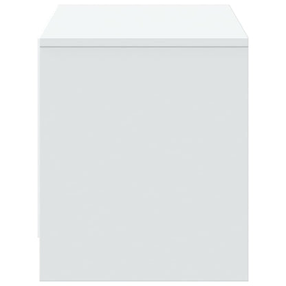 TV Cabinet with LED White 97x34x40 cm Engineered Wood