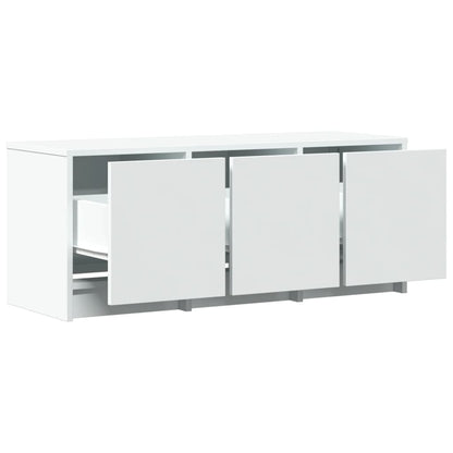 TV Cabinet with LED White 97x34x40 cm Engineered Wood