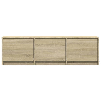 TV Cabinet with LED Sonoma Oak 140x34x40 cm Engineered Wood