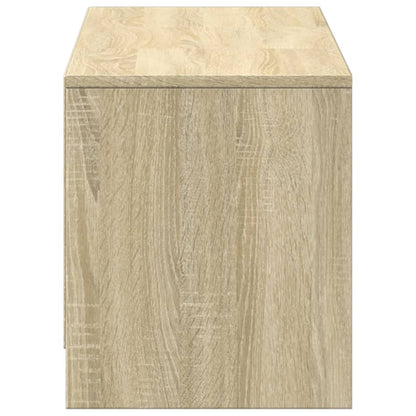 TV Cabinet with LED Sonoma Oak 140x34x40 cm Engineered Wood