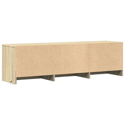 TV Cabinet with LED Sonoma Oak 140x34x40 cm Engineered Wood
