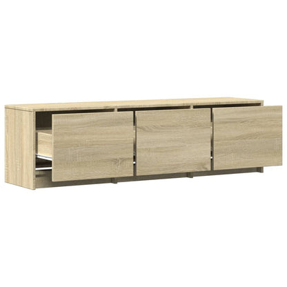 TV Cabinet with LED Sonoma Oak 140x34x40 cm Engineered Wood