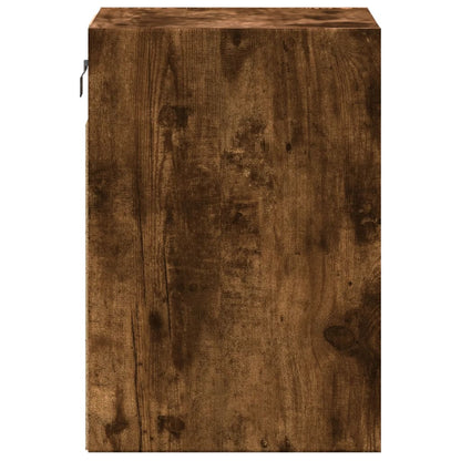 TV Wall Cabinet with LED Lights Smoked Oak 41x31x45 cm