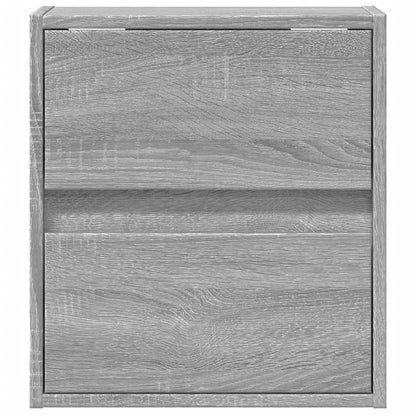 TV Wall Cabinet with LED Lights Grey Sonoma 41x31x45 cm