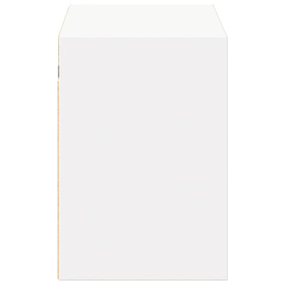 TV Wall Cabinet with LED Lights White 100x31x45 cm