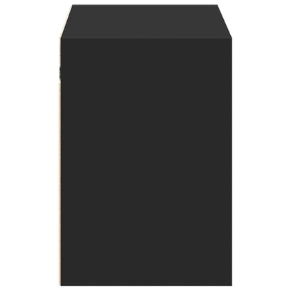 TV Wall Cabinet with LED Lights Black 100x31x45 cm