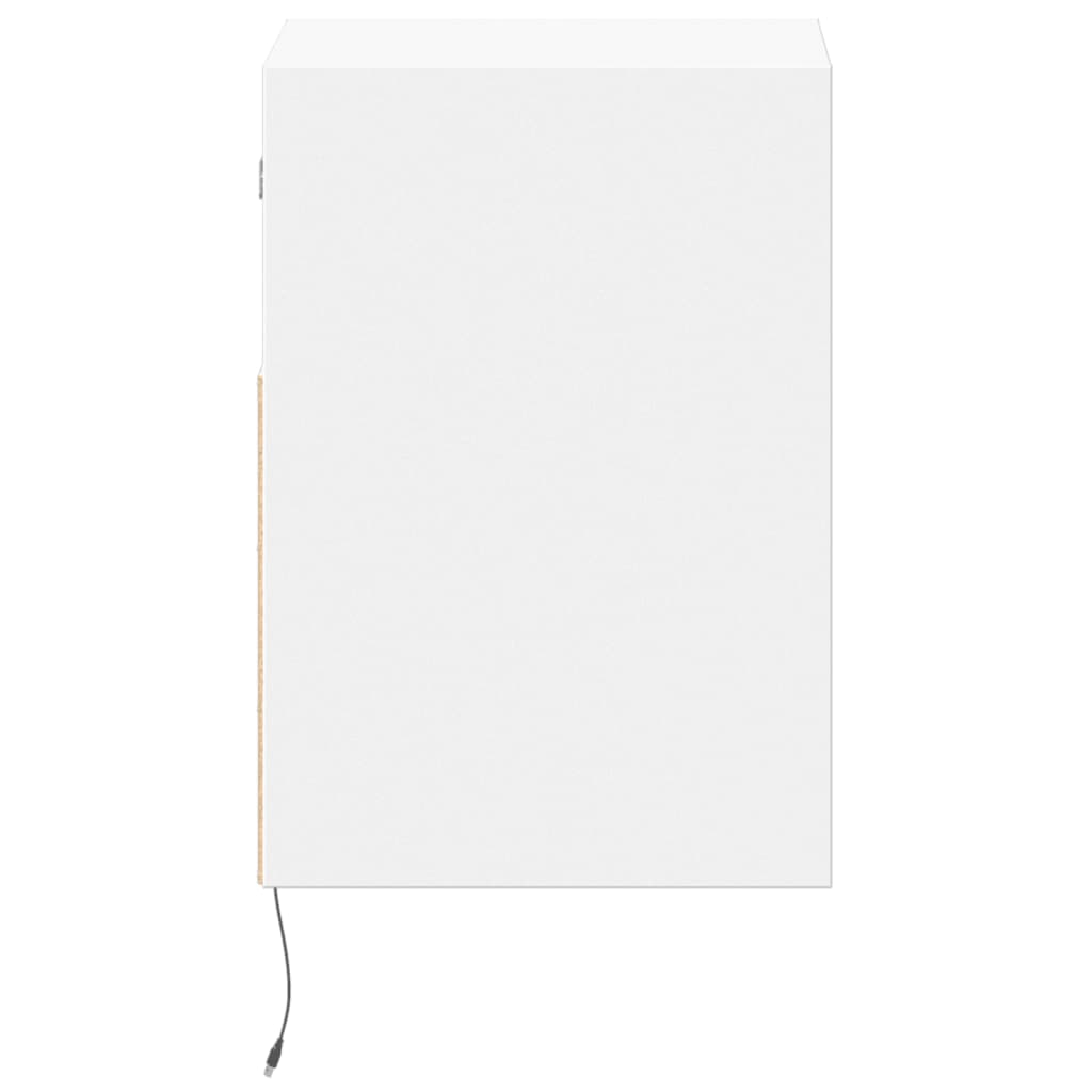 TV Wall Cabinets with LED Lights 2 pcs White 41x31x45 cm