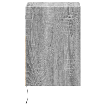 TV Wall Cabinets with LED Lights 2 pcs Grey Sonoma 41x31x45 cm