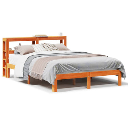 Bed Frame without Mattress Wax Brown 120x200 cm Solid Wood Pine