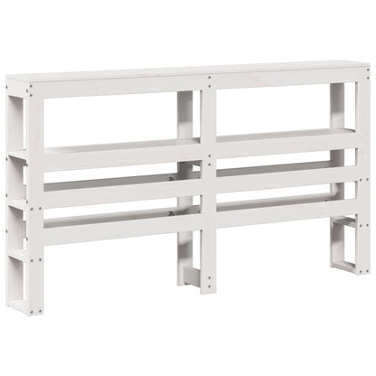 Bed Frame with Headboard White 140x200 cm Solid Wood Pine