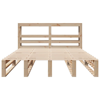 Bed Frame without Mattress 120x200 cm Solid Wood Pine