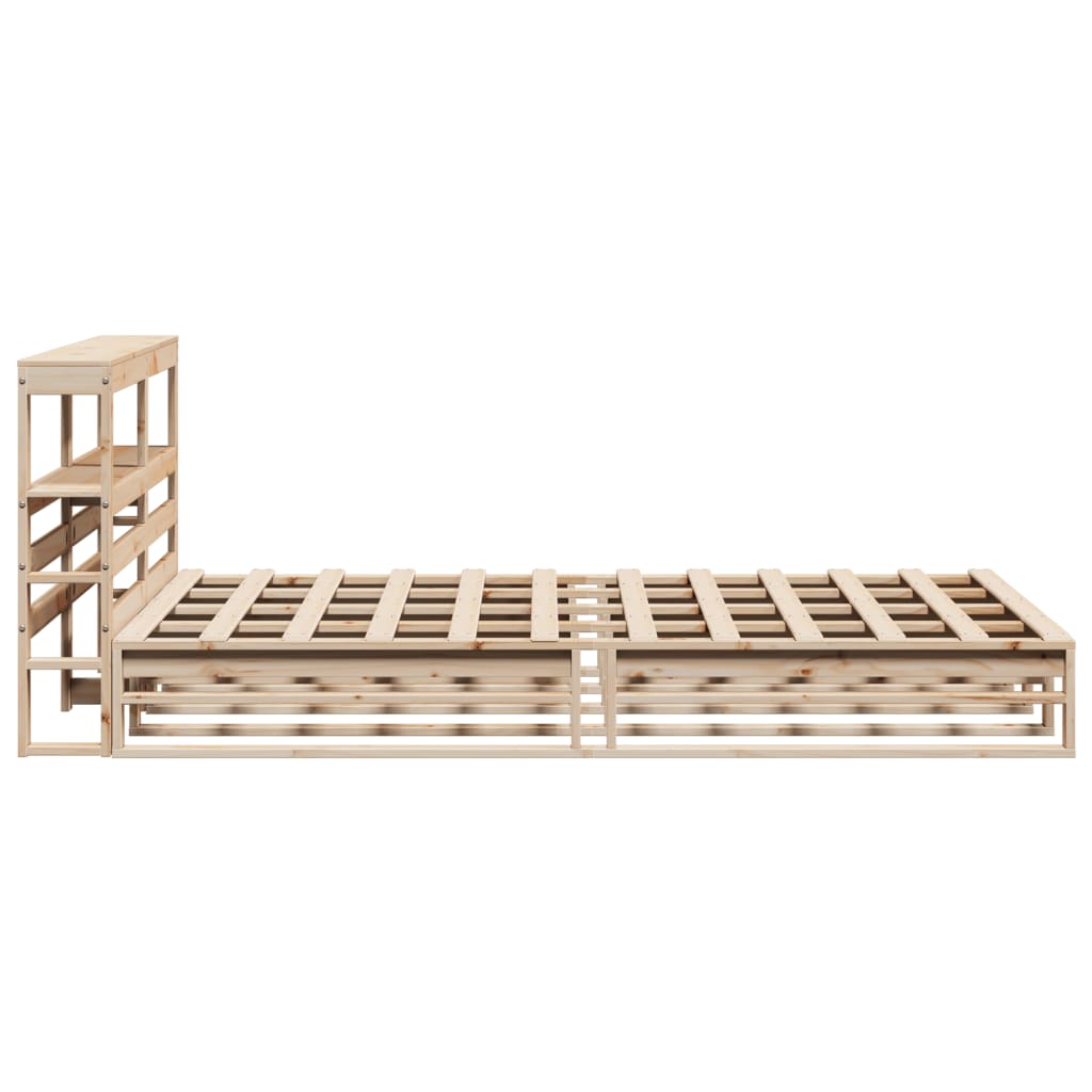 Bed Frame without Mattress 120x200 cm Solid Wood Pine
