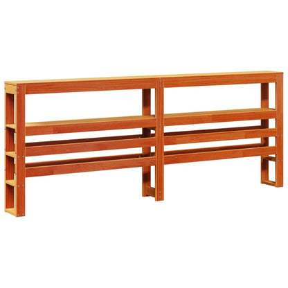 Bed Frame without Mattress Wax Brown 200x200 cm Solid Wood Pine