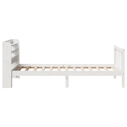 Bed Frame without Mattress White 100x200 cm Solid Wood Pine