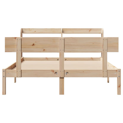 Bed Frame without Mattress 150x200 cm King Size Solid Wood Pine