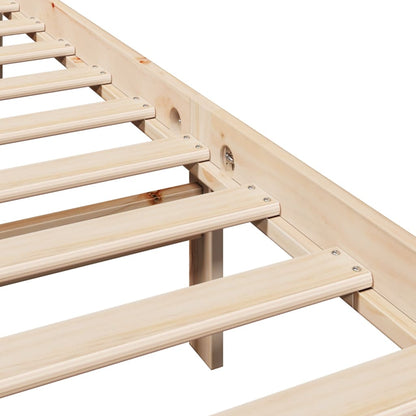 Bed Frame without Mattress 150x200 cm King Size Solid Wood Pine