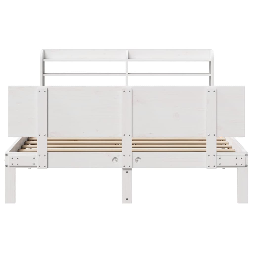 Bed Frame with Headboard without Mattress White 160x200 cm