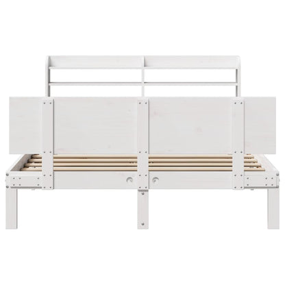 Bed Frame with Headboard without Mattress White 160x200 cm