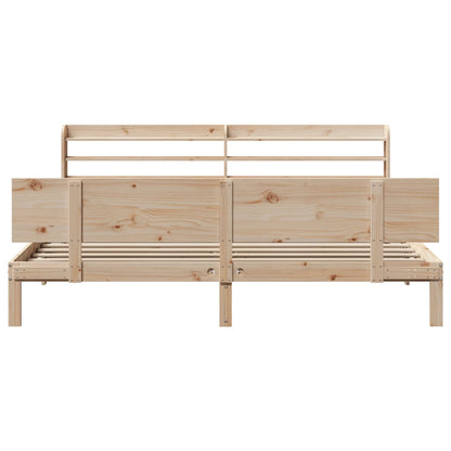 Bed Frame with Headboard without Mattress 200x200 cm