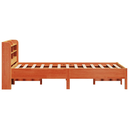 Bed Frame without Mattress Wax Brown 120x200 cm Solid Wood Pine