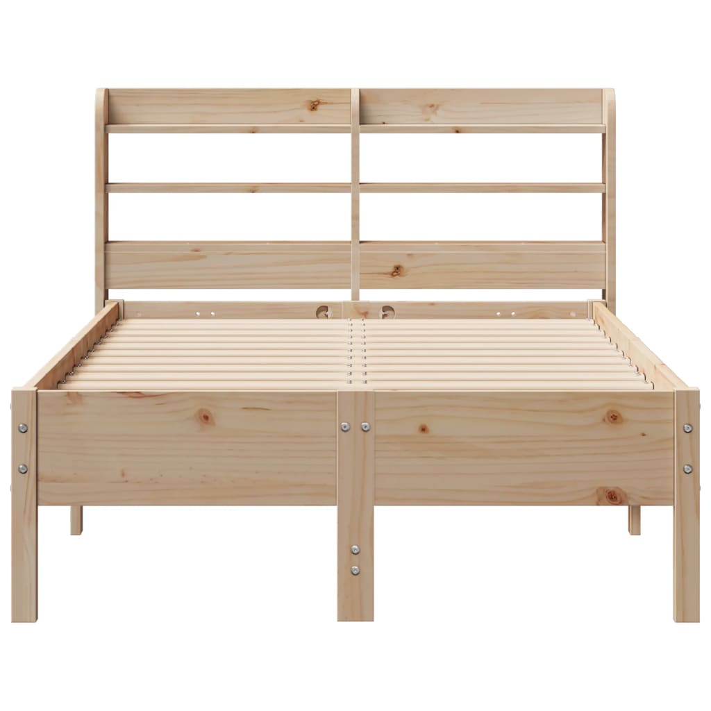Bed Frame without Mattress 75x190 cm Small Single Solid Wood Pine