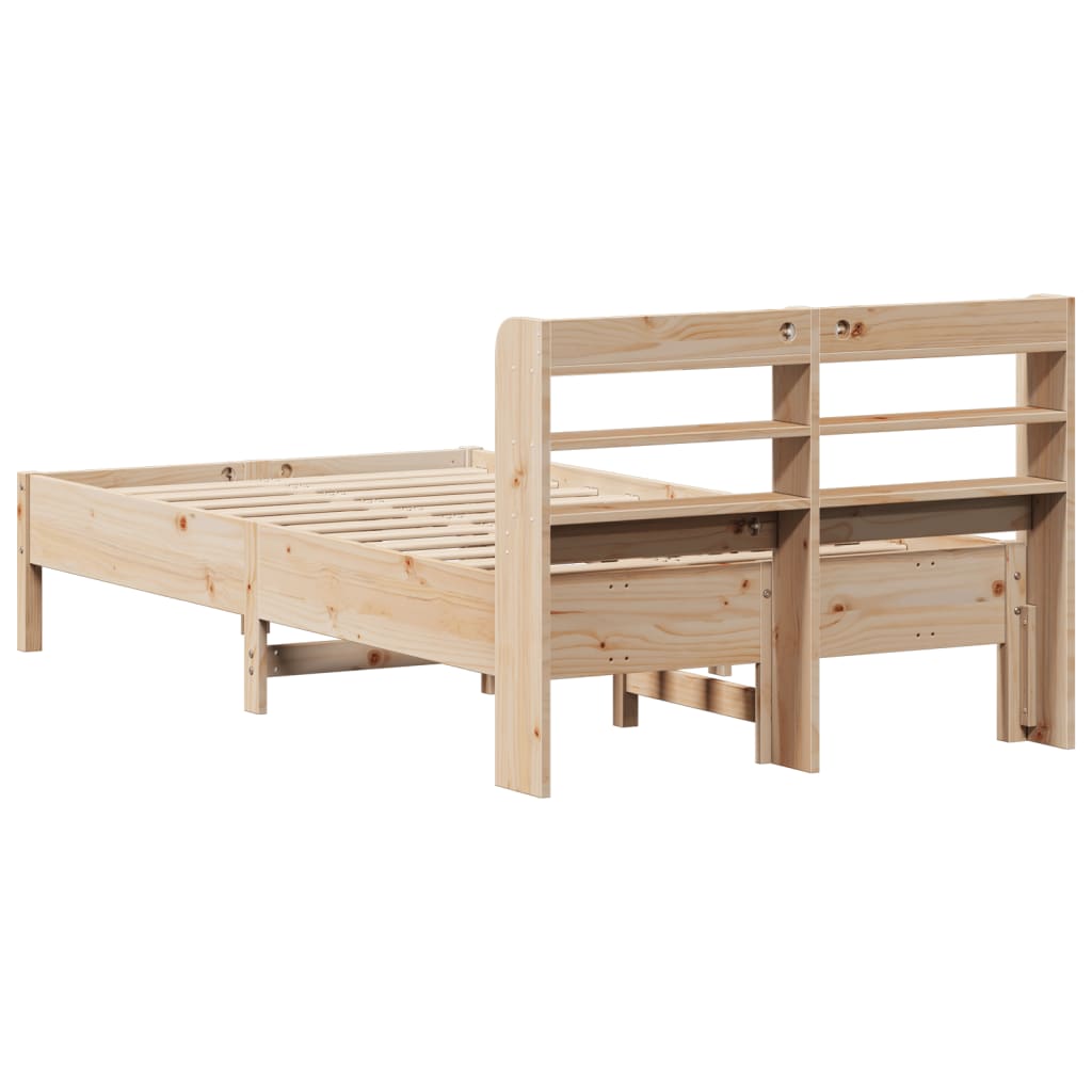 Bed Frame without Mattress 75x190 cm Small Single Solid Wood Pine