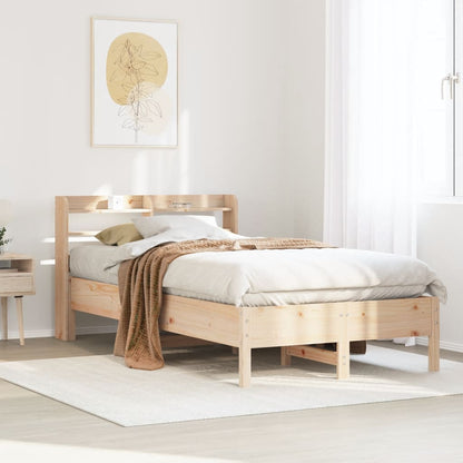 Bed Frame without Mattress 75x190 cm Small Single Solid Wood Pine