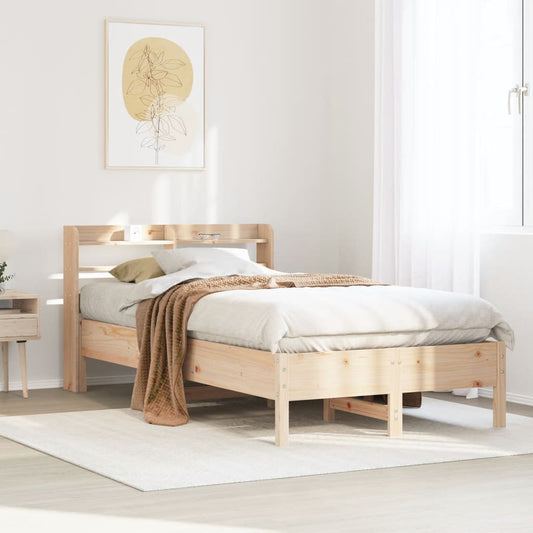 Bed Frame without Mattress 75x190 cm Small Single Solid Wood Pine