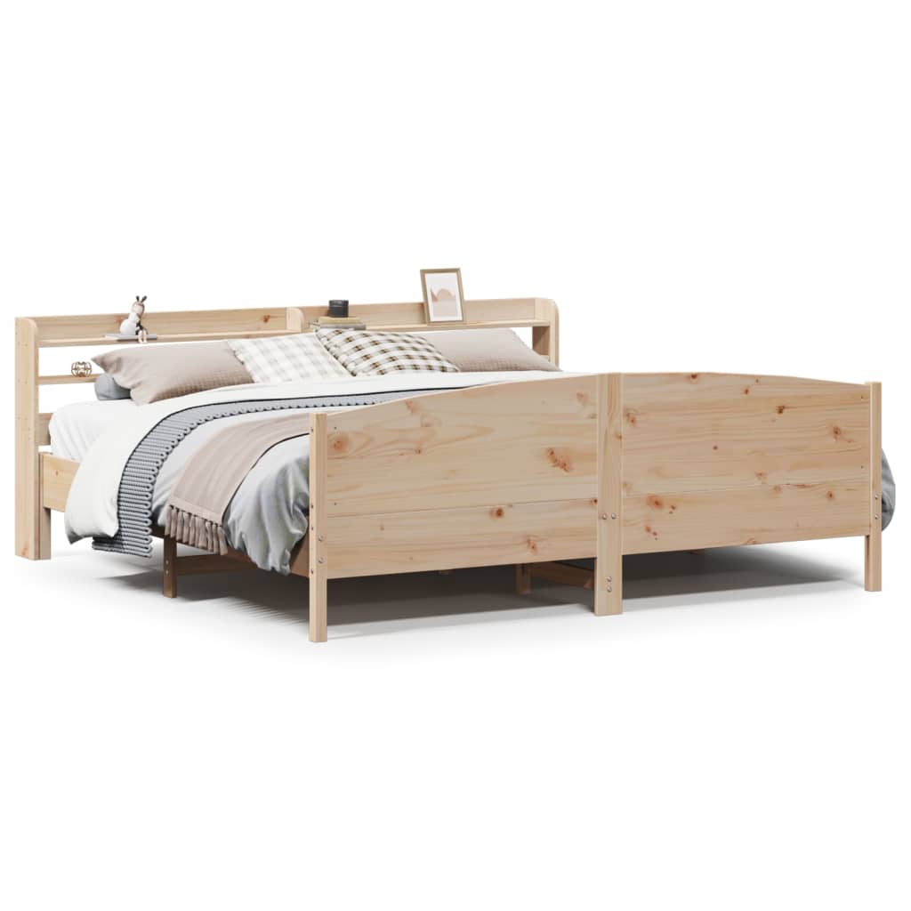 Bed Frame without Mattress 180x200 cm Super King Solid Wood Pine