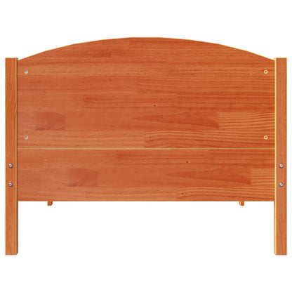 Bed Frame without Mattress Wax Brown 100x200 cm Solid Wood Pine