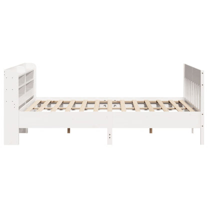 Bed Frame without Mattress White 200x200 cm Solid Wood Pine