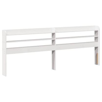 Bed Frame with Headboard White 200x200 cm Solid Wood Pine