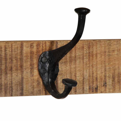 Coat Rack 80x35x35 cm Solid Rough Wood Mango